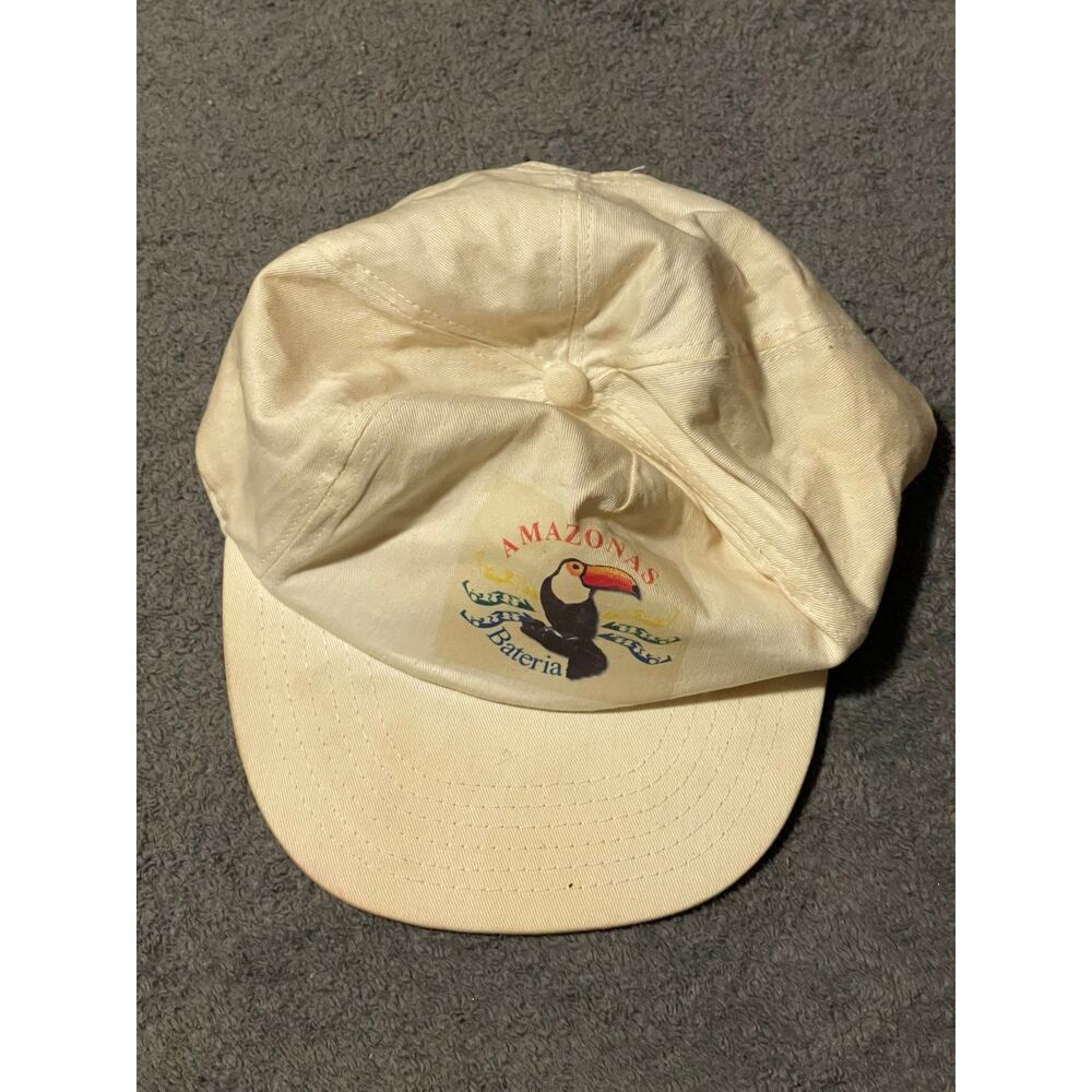 Amazonas Bateria Hat Unisex Adjustable Off White Toucan Logo Cotton Cap Snapback